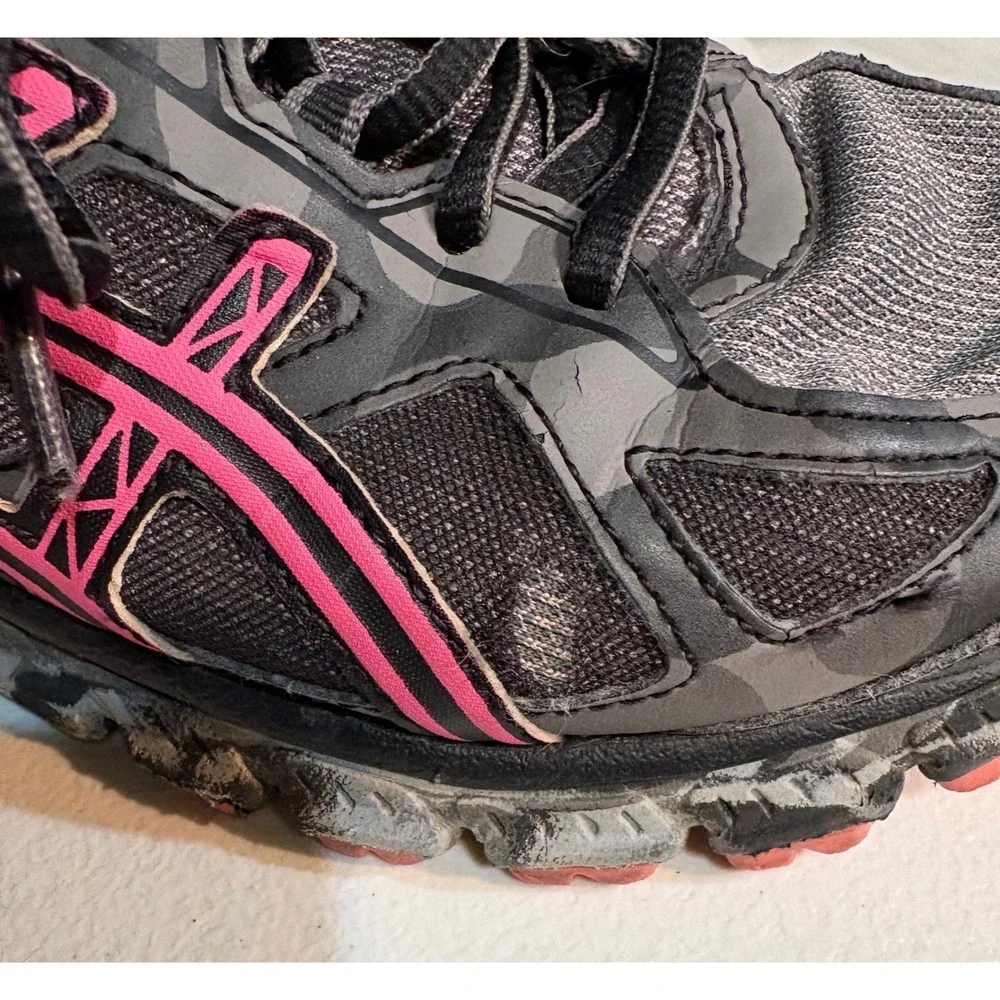 ASICS Gel-Scram 2 Women's Size 8 Running Shoes Gray Pink Camo‎ Athletic Sneakers